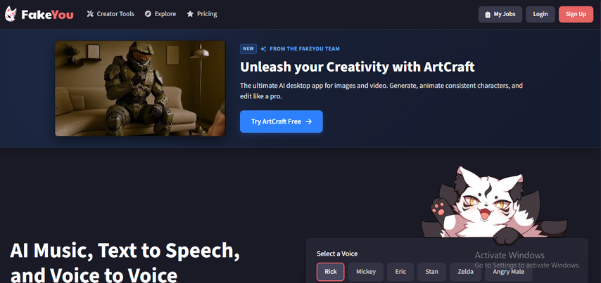 generate character-inspired voices