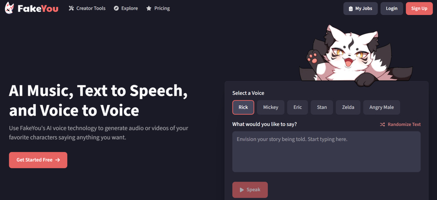 alterador de voz online de texto para fala
