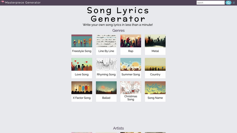 masterpiece generator online