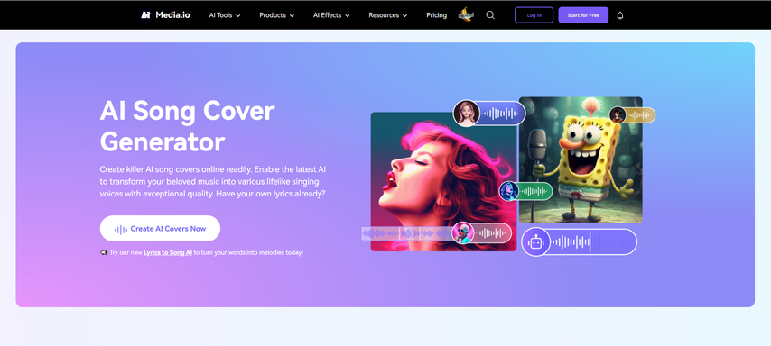 media io ai song cover generator