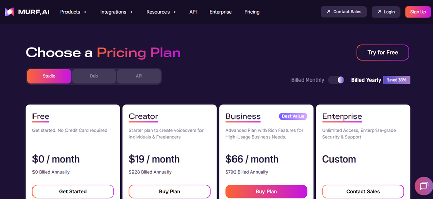 gerador de voz murf ai