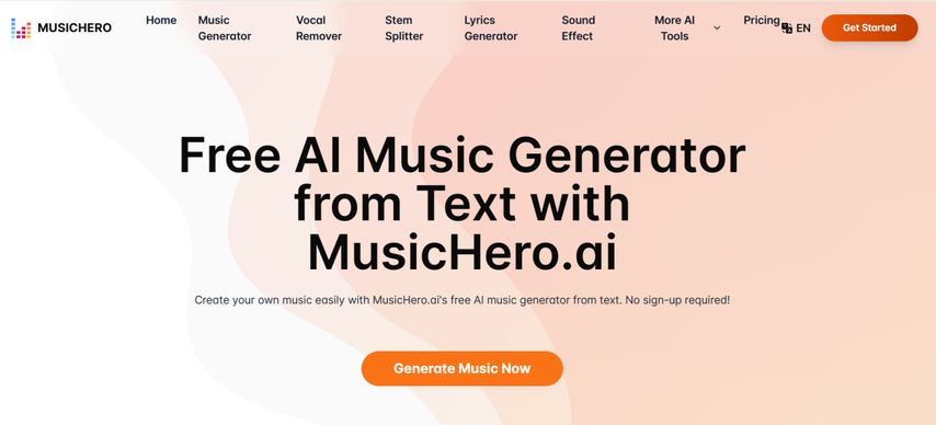 musichero ai sad music generator