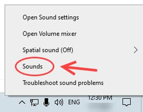 select the sound option