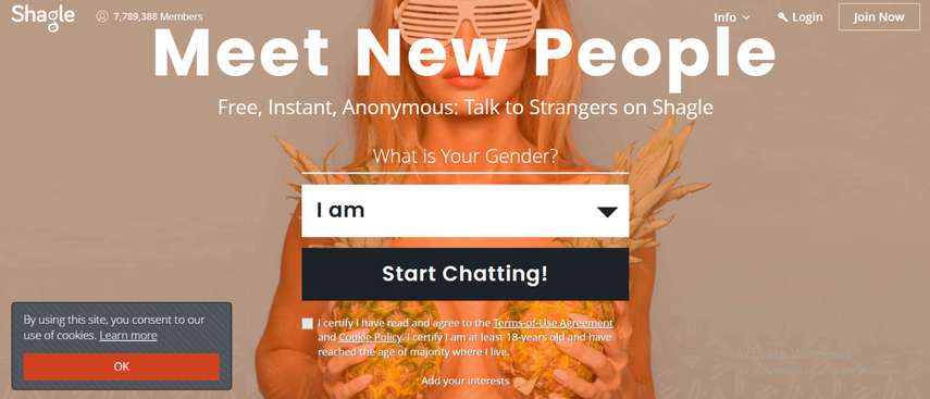 دردشة فيديو مجهولة مع ميزات الخصوصية