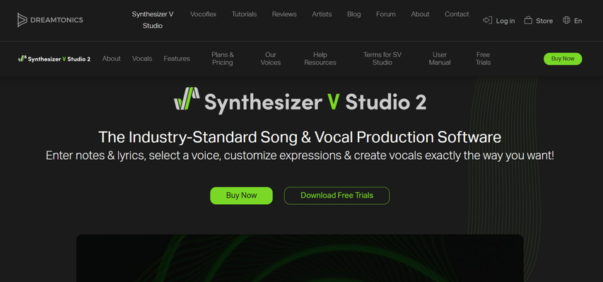 synthesizer v studio for ai singing voices