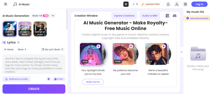 topmediai ai music generator