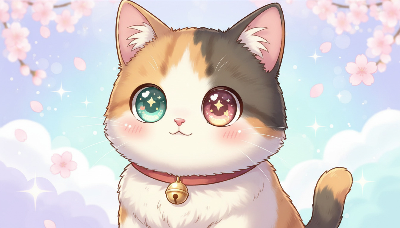 anime calico cat
