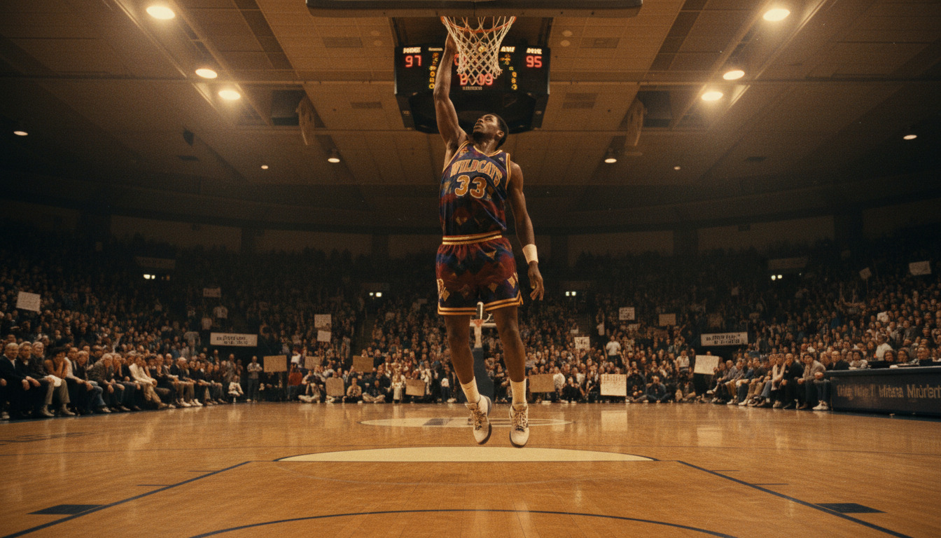 basketball vintage scene