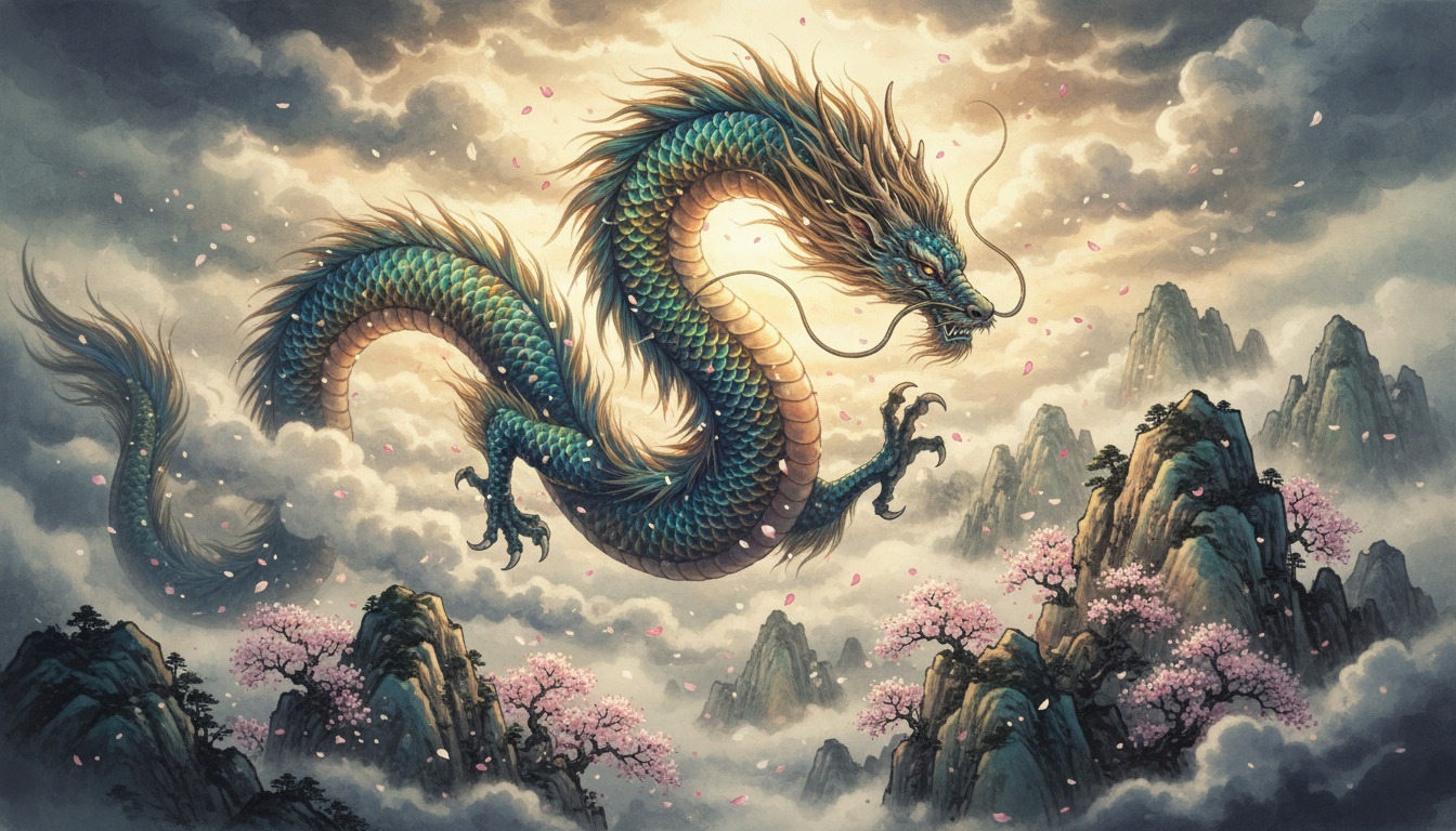 Traditional Chinese dragon wallpaper
