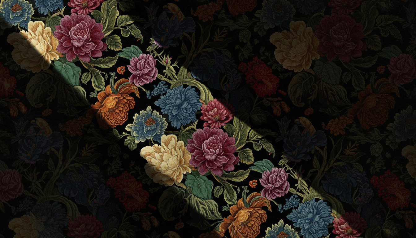 deep moody flower wallpaper