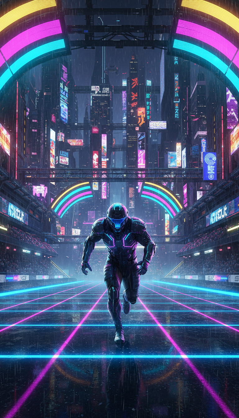 خلفية نيون لكرة القدم