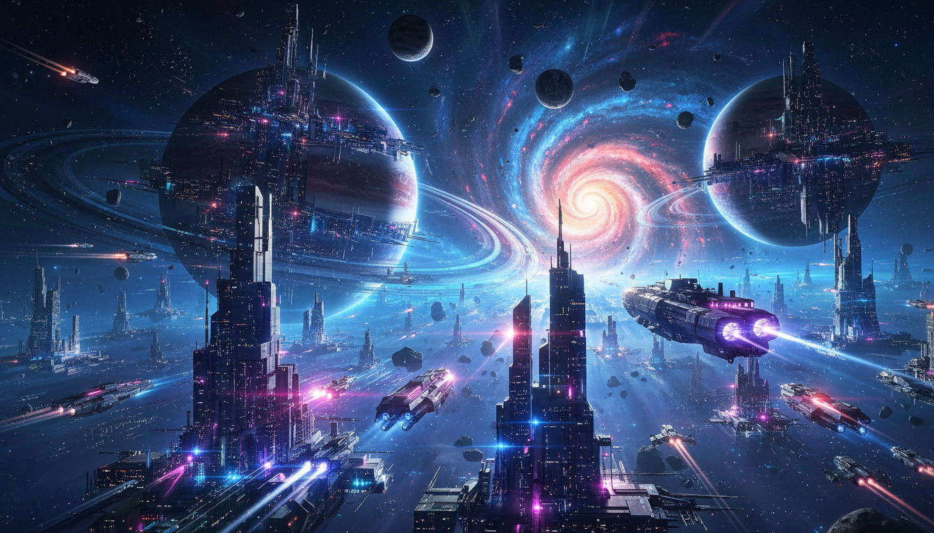 futurist space wallpaper