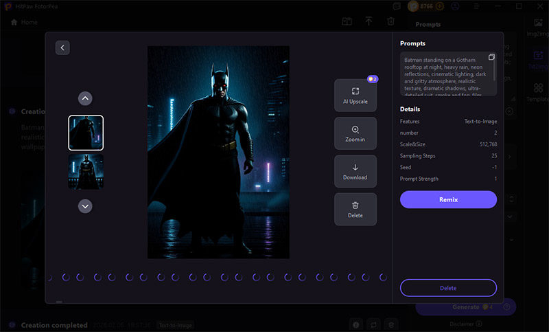 generate batman wallpaper with fotorpea