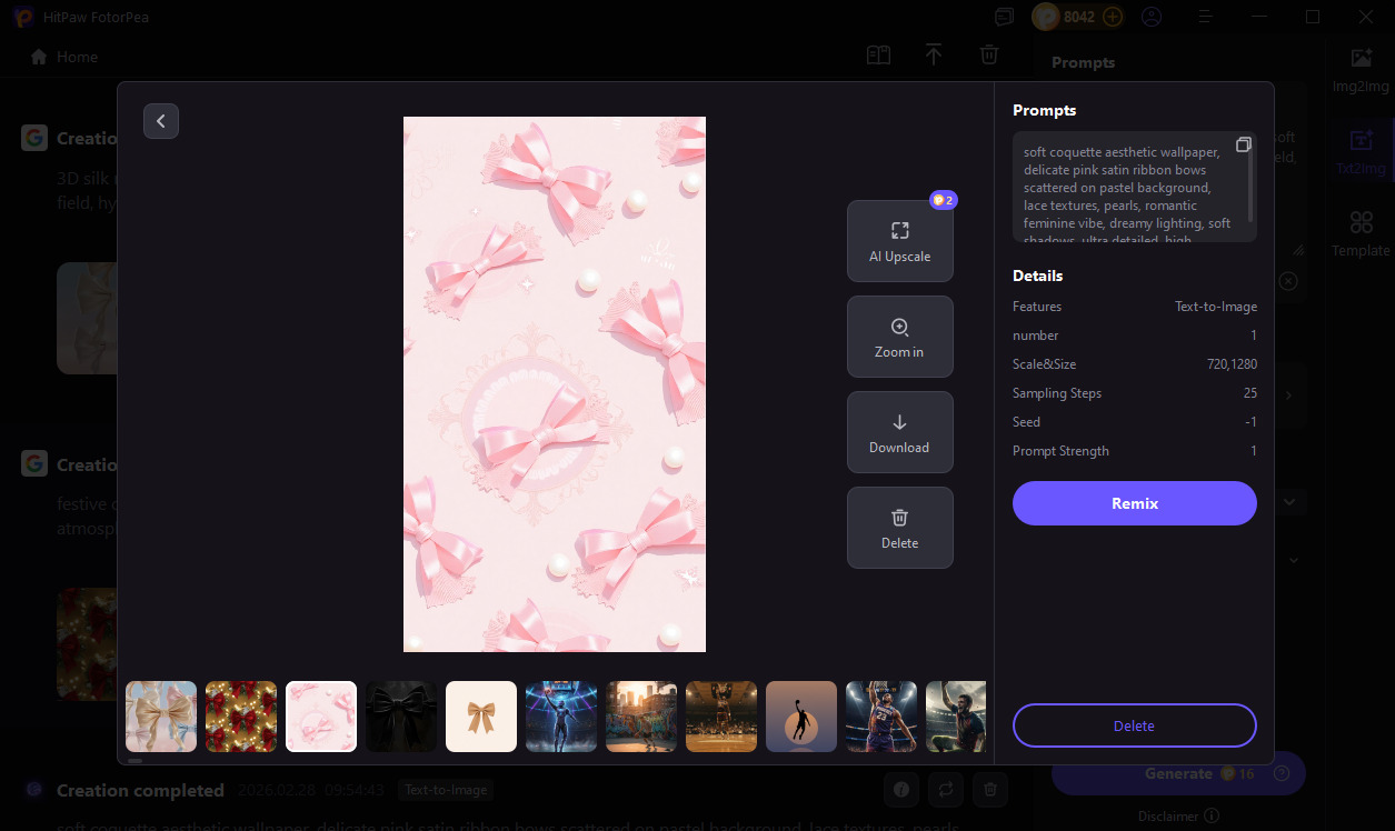 generate bow wallpaper with fotorpea