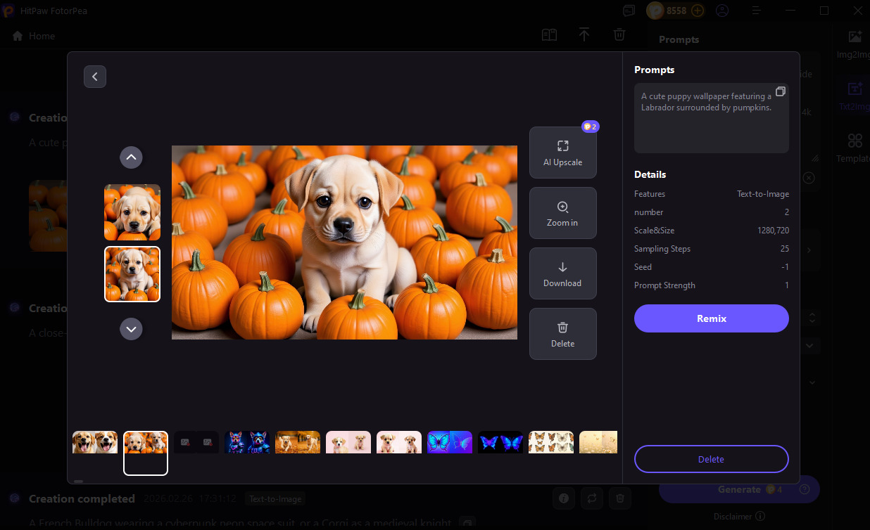 generate dog wallpaper with fotorpea