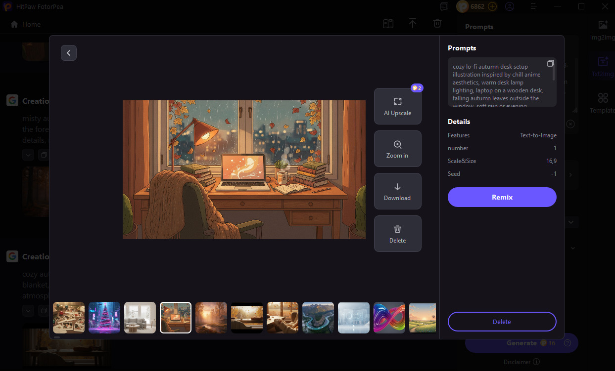 generate fall wallpaper with fotorpea