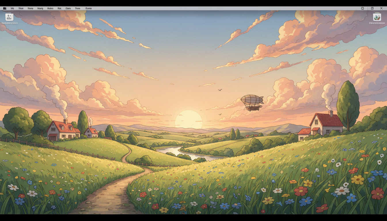 ghibli style mac wallpaper