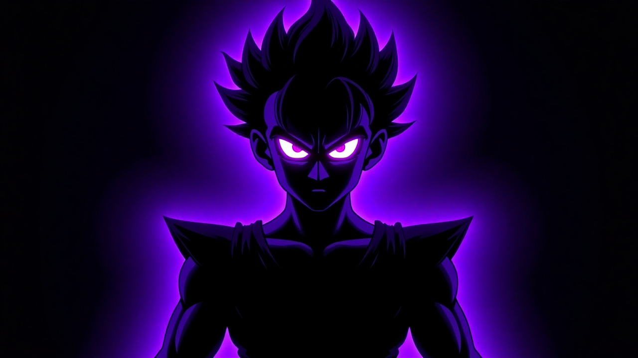 Dark mode Goku Black wallpaper with Rose Pink aura
