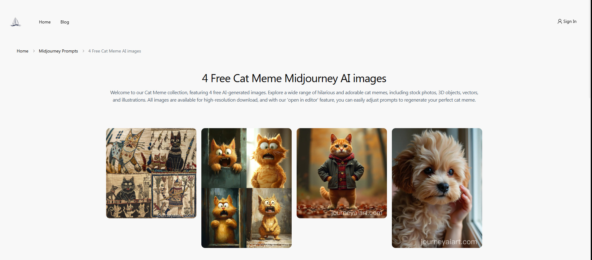 midjourney cat meme photo