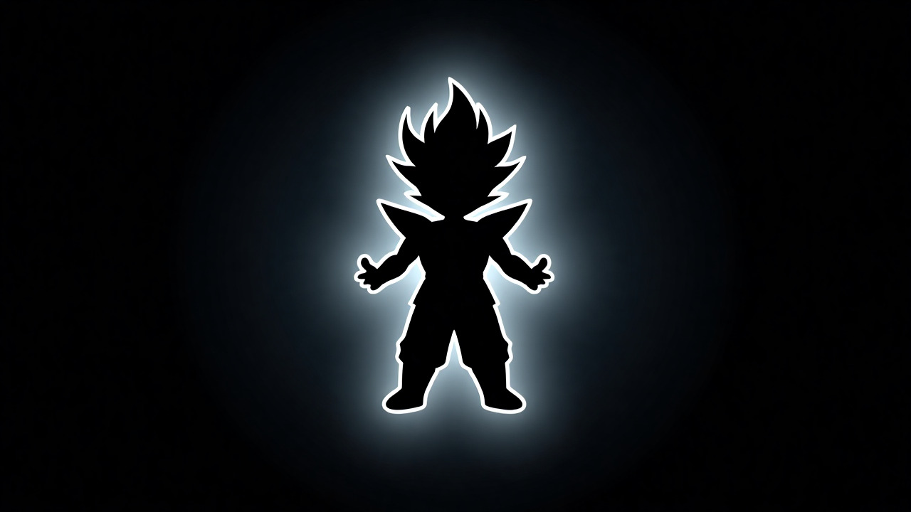 Aesthetic minimalist Goku wallpaper for mobile phone