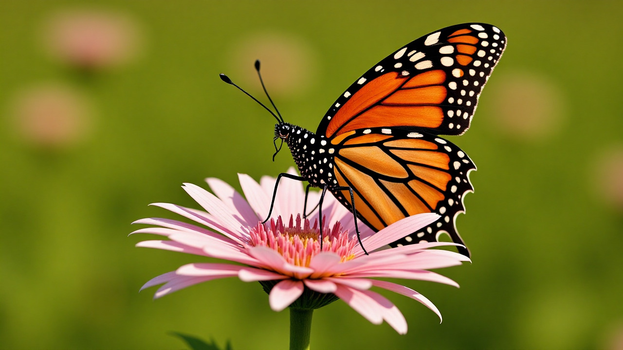 High-definition macro photography of a natural butterfly