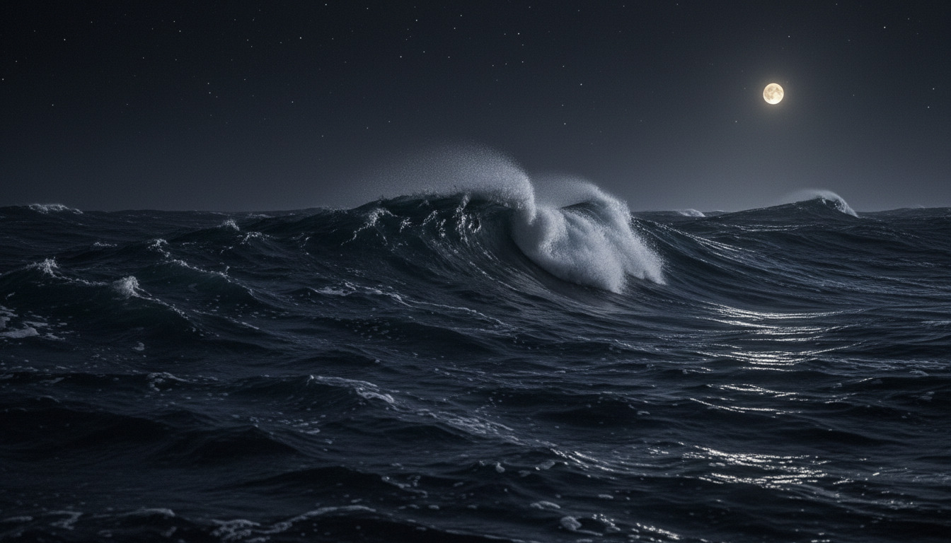 night ocean wallpaper