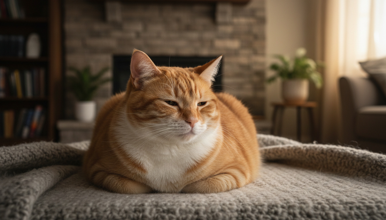 realistic fat cat photo