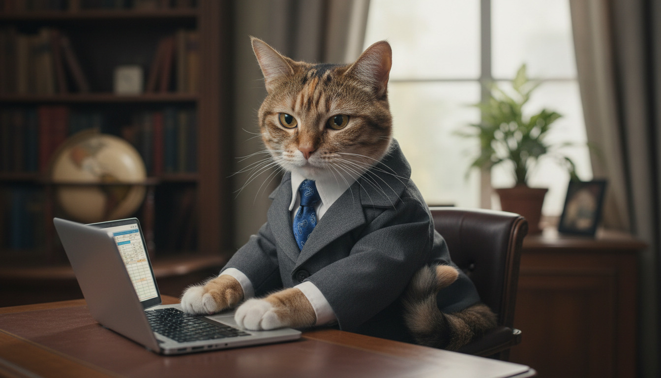 serious ai cat angel