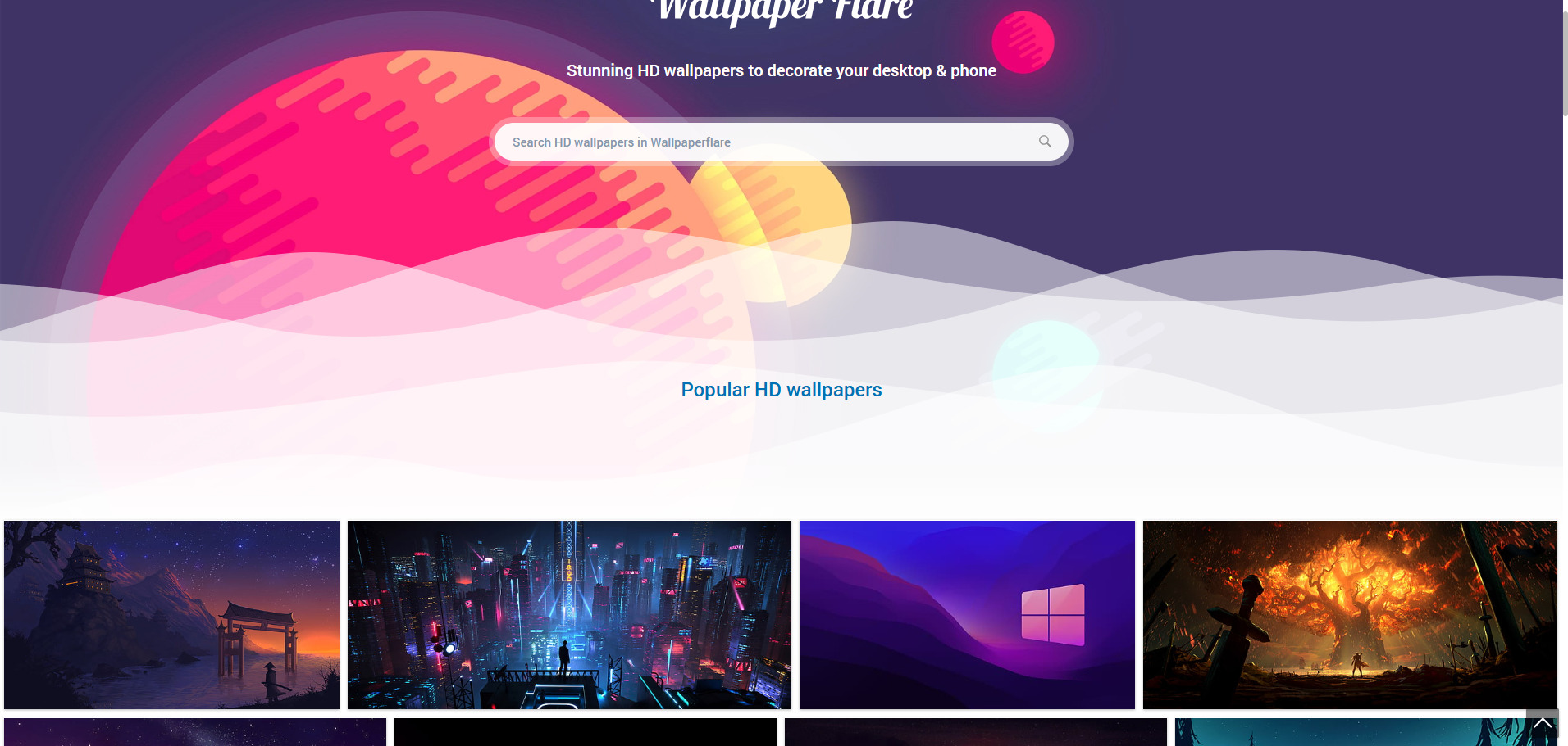 wallpaperflare homepage