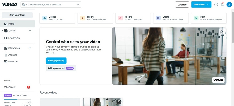 Vimeo a-t-il un filigrane