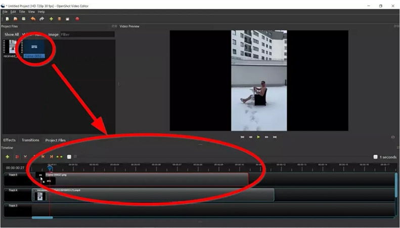 marca d'água no openshot