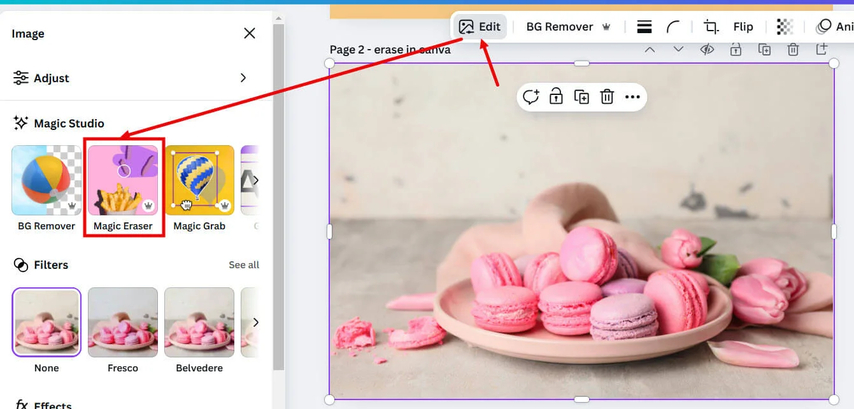 canva magic eraser online