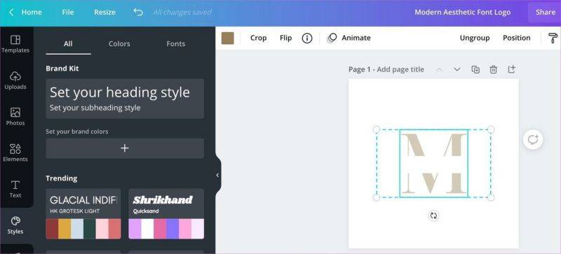comment créer un filigrane sur canva
