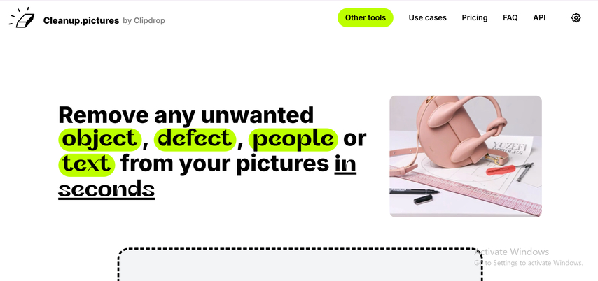 cleanup pictures tool