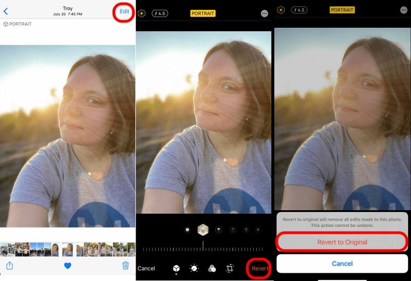 peut-on enlever un filtre d'une photo
