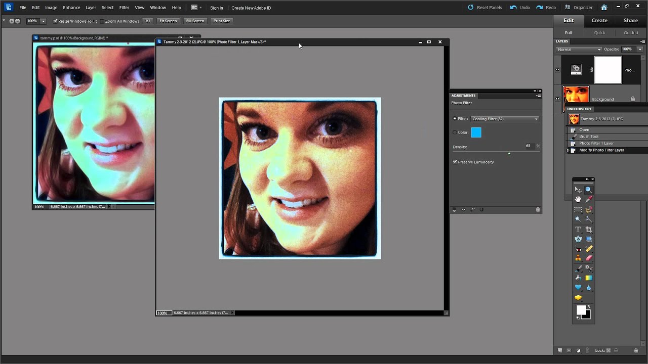 remove filter from photo photoshop