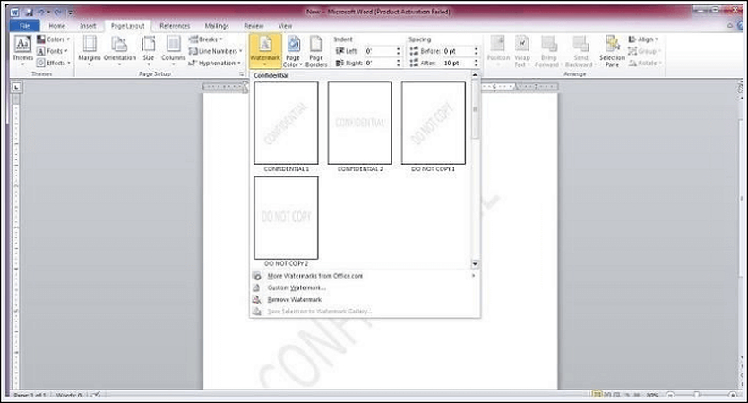 remove watermark pdf file word