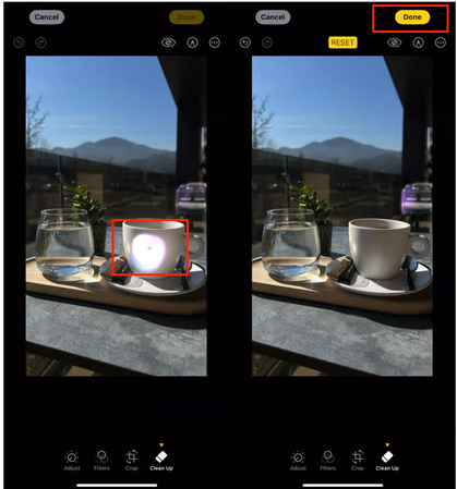 실행 취소 또는 확대하여 세부 편집