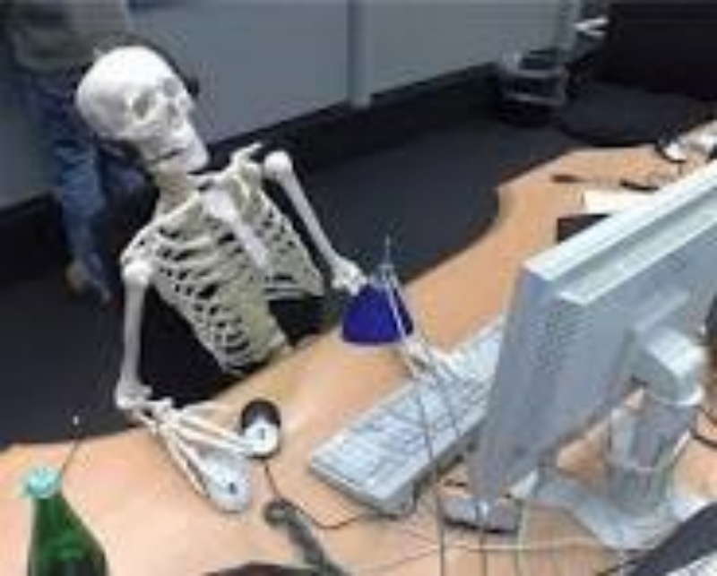 what is waiting skeleton meme