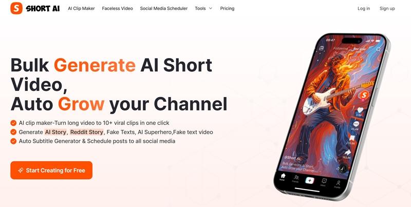 short ai generador ai de shorts youtube