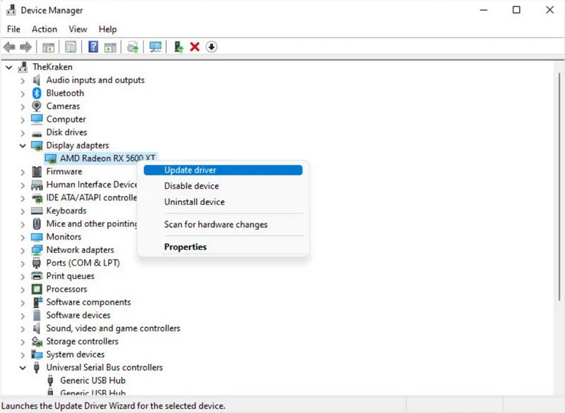 update graphics drivers