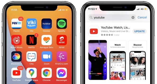 youtube app aktualisieren iphone