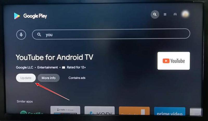 update youtube tv app