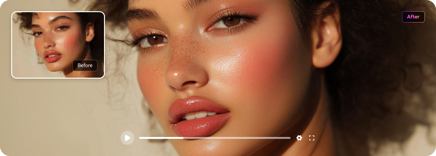 sharpen facial details iwth hitpaw univd video enhancer