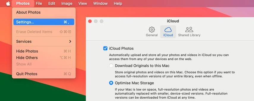 sync multiple iphoto libraries to icloud on mac