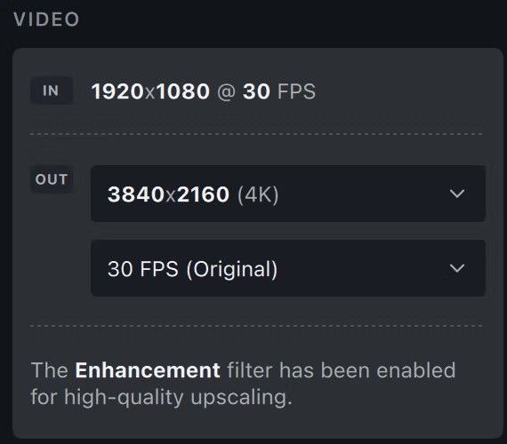 upscale old movie to 4K in topaz