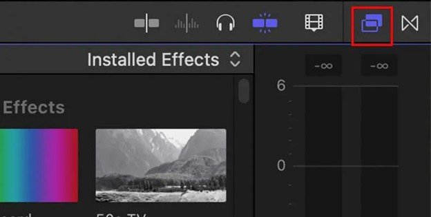 final cut pro effect button
