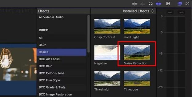 reduce grain from video in final cut pro