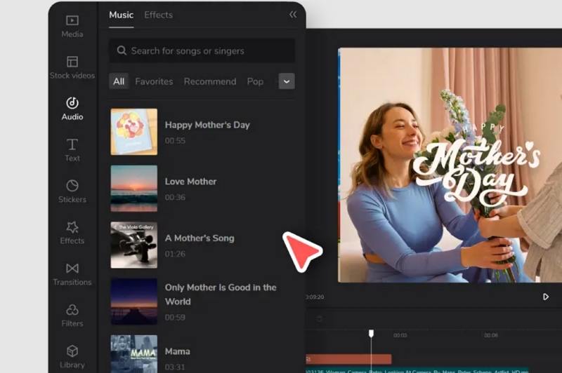 ai create mother's day video with capcut