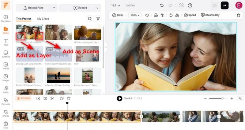 make mother's day video with flexclip